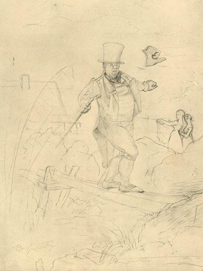 Schwierige Passage, midden-late 19e eeuw, ca. 1924 door Carl Spitzweg