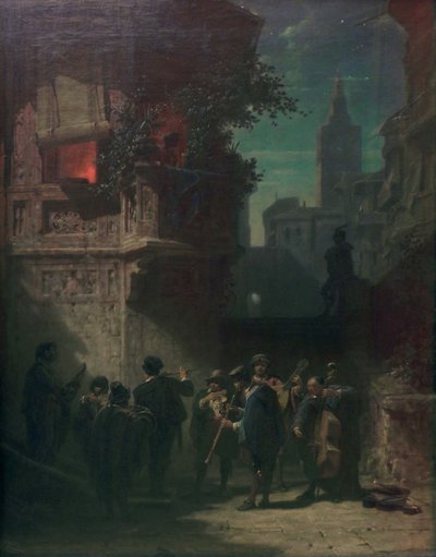 Spaanse serenade door Carl Spitzweg