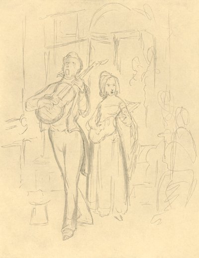 Straatzangers door Carl Spitzweg