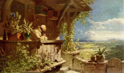 Verdachte rook door Carl Spitzweg