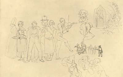 Verschiedene Typen, midden-late 19e eeuw, ca. 1924 door Carl Spitzweg