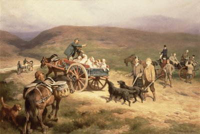 Jacht op korhoenders op het Glentanar landgoed in Aberdeenshire door Carl Suhrlandt