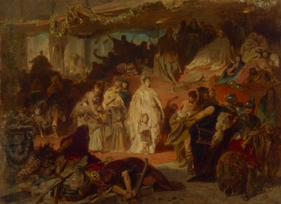 Thusnelda in de triomftocht van Germanicus door Carl Theodor von Piloty