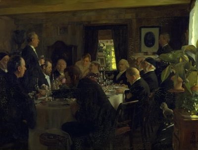 Lunch na het bisschopsbezoek door Carl Thomsen