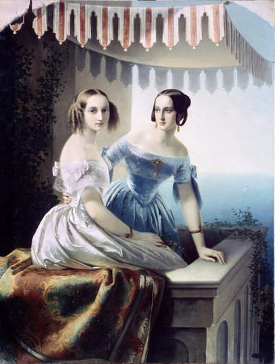 Portret van de grote hertoginnen Marie Nikolaievna van Rusland door Carl Timoleon von Neff