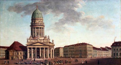 Gendarmenmarkt in Berlijn, hoek tussen Markgrafen- en Jägerstraße door Carl Traugott Fechhelm