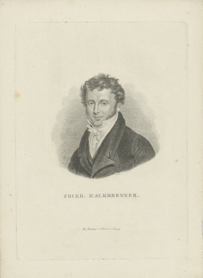 Portret van de componist Friedrich Kalkbrenner 1785-1849, ca. 1821 door Carl Traugott Riedel