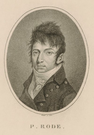 Portret van de componist Pierre Jacques Joseph Rode 1774-1830, 1813 door Carl Traugott Riedel
