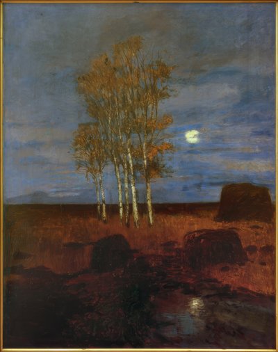 Maanlichtnacht door Carl Vinnen