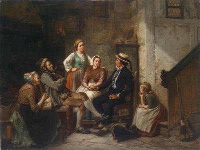 De terugkeer van de jonge zeeman door Carl Wilhelm Huebner
