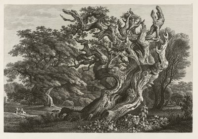Fantastische Grote Eik met een Ooievaarsnest door Carl Wilhelm Kolbe