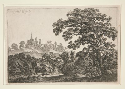 Landschap met molen door Carl Wilhelm Kolbe the elder