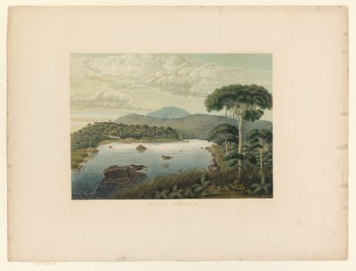 Gezicht op het Patenggang meer door Carl Wilhelm Mieling (possibly)