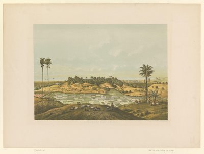 Gezicht op een landschap bij Samarang door Carl Wilhelm Mieling (possibly)