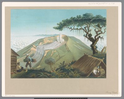 Vulkaan Gede te West-Java door Carl Wilhelm Mieling (possibly)