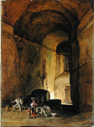 Een Osteria, 1830 (1836?) door Carl Wilhelm von Heidick
