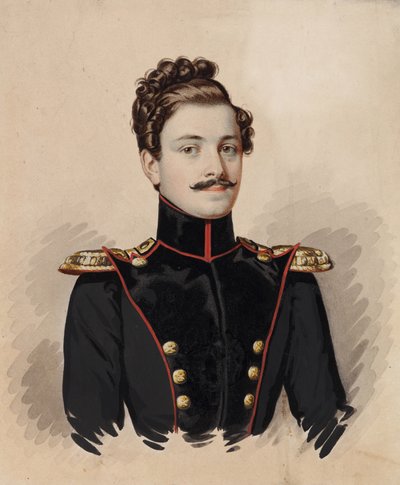 Portret van Artemy Dmitrievich Raevsky 1814-1853 door Carl von Hampeln