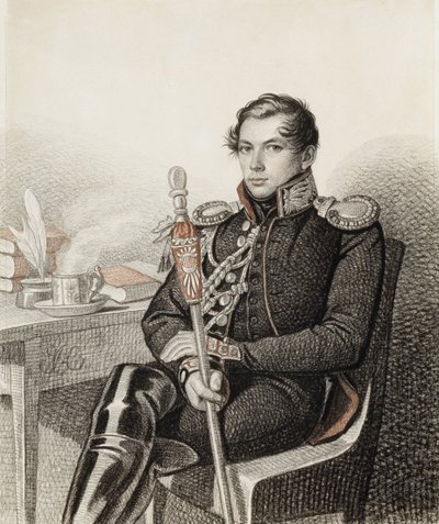Portret van graaf Pyotr Petrovich Konovnitsyn 1803-1830, 1822-1823 door Carl von Hampeln