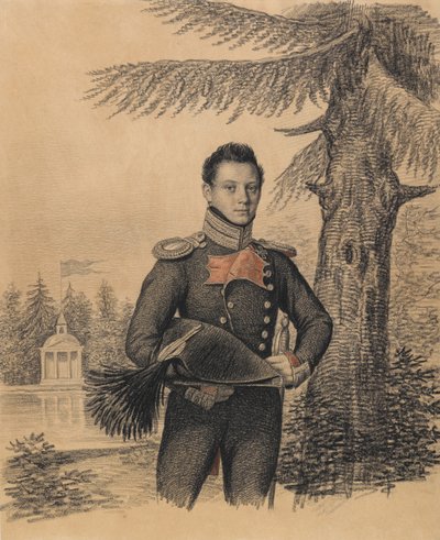 Portret van Fjodor Ivanovitsj Dolgopolov, 1820s door Carl von Hampeln
