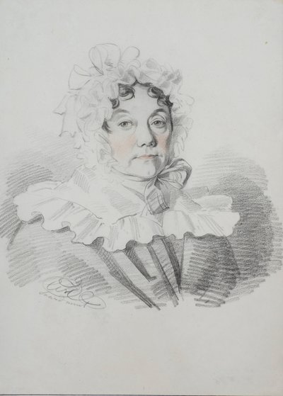Portret van Maria Ivanovna Rimskaya-Korsakova, geboren Naumova 1764-1832, 1820s door Carl von Hampeln