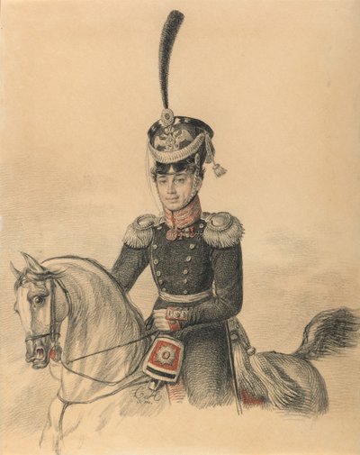 Portret van Nikolay Alexandrovich Islenyev 1785-1851, Eind 1810s door Carl von Hampeln