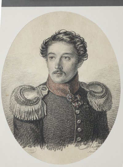Portret van Nikolay Vasilyevich Khvostov 1793-1837, 1822 door Carl von Hampeln