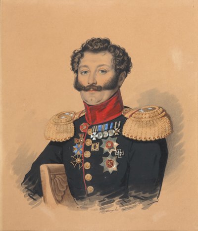 Portret van Prins Stepan Alexandrovich Khilkov door Carl von Hampeln