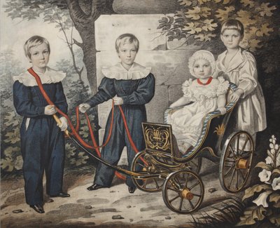 Portret van de Talyzin-kinderen, vroege jaren 1830 door Carl von Hampeln