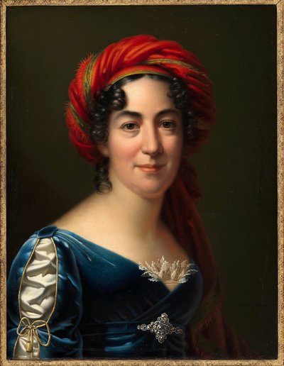 Portret van de schrijfster Caroline Pichler 1769-1843, 1818 door Carl von Sales