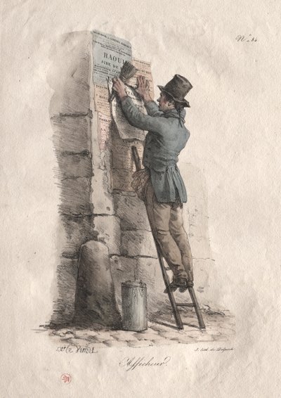 Aanplakker door Carle Vernet