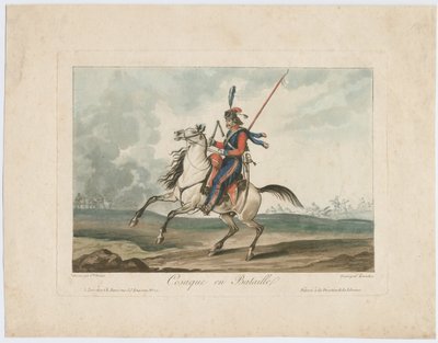 Kozak in de strijd, 1815 door Carle Vernet