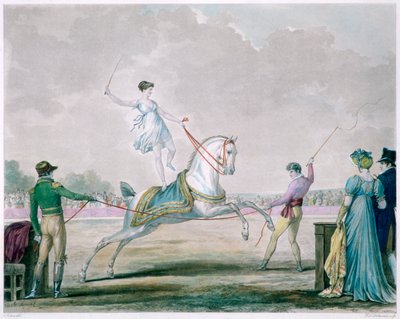 Oefeningen van het circuspaard, ca. 1818-1836 door Carle Vernet