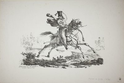 Galopperende Huzaren door Carle Vernet