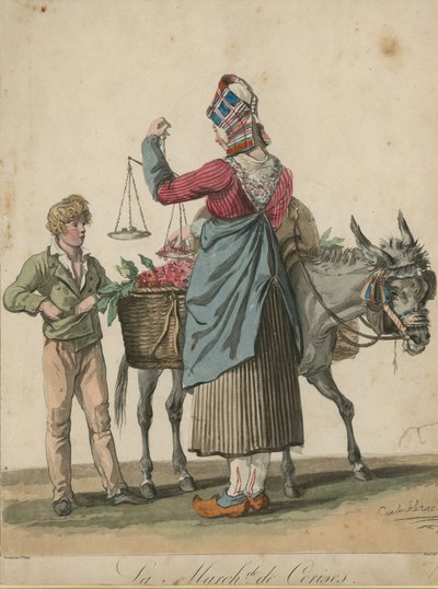 De kersenmarkt door Carle Vernet