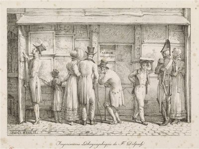 Lithografische Drukkerij van F. Delpech door Carle Vernet