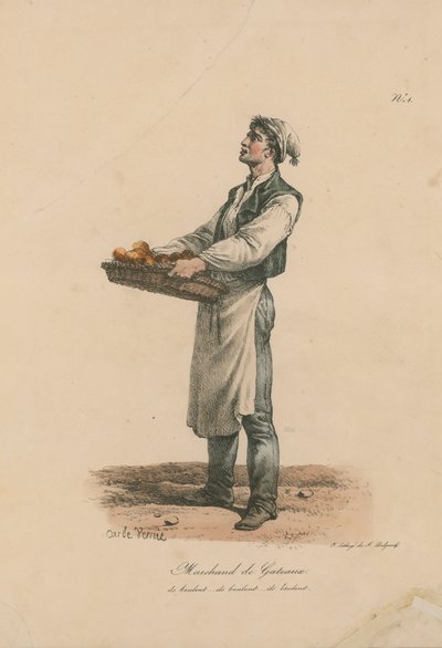 Taartenverkoper door Carle Vernet
