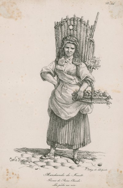 Fruitverkoopster door Carle Vernet