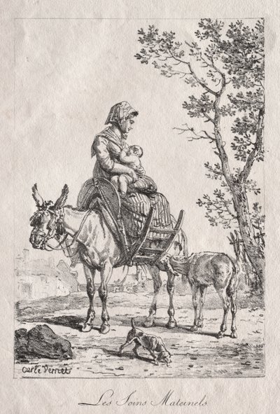Moederzorg door Carle Vernet