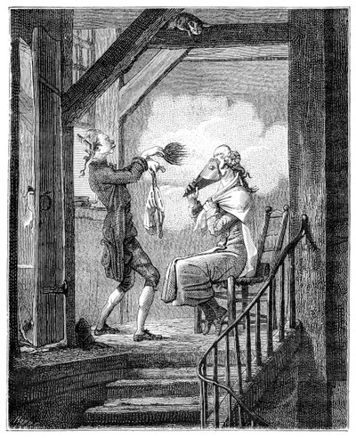 Het toilet van de griffier-aanklager door Carle Vernet