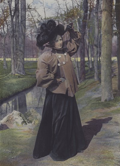 Vrouw in een park in Parijs door Carle de Mazibourg