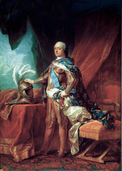 Portret van koning Lodewijk XV de Geliefde, koning van Frankrijk door Carle van Loo