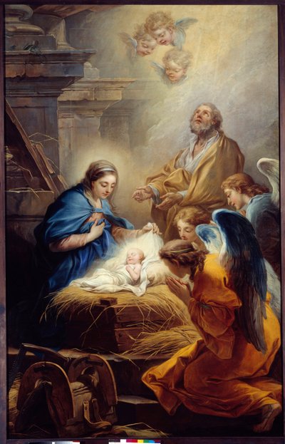 De aanbidding van de engelen door Carle van Loo