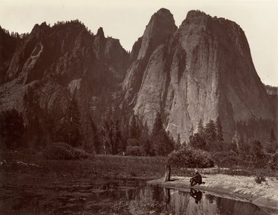 Cathedral Rocks, Yosemite, ca. 1872, gedrukt ca. 1876 door Carleton E. Watkins.