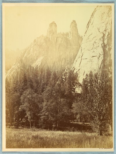 Kathedraal Spitsen, Yosemite door Carleton E. Watkins