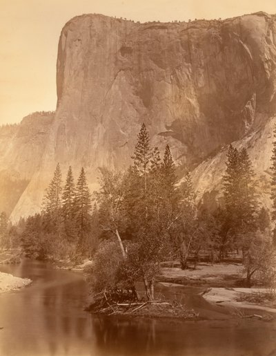 El Capitan door Carleton E. Watkins