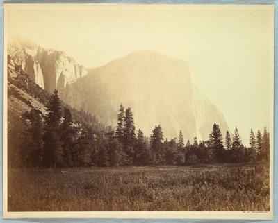 El Capitan, Yosemite door Carleton E. Watkins