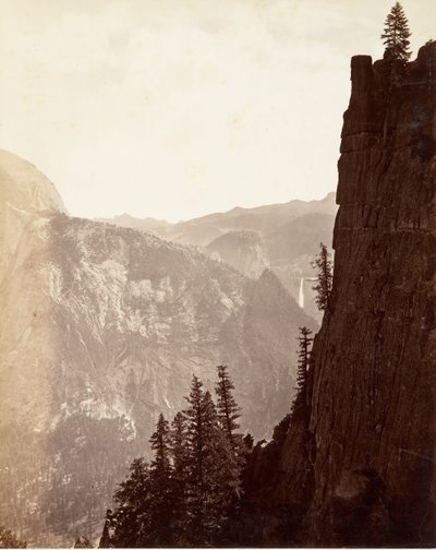 Algemeen uitzicht op Yosemite door Carleton E. Watkins.