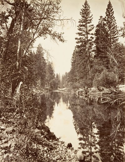 Merced River, Yosemite, ca. 1872, gedrukt ca. 1876 door Carleton E. Watkins.