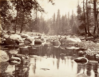 Merced Rivier, ca. 1872, gedrukt ca. 1876 door Carleton E. Watkins.