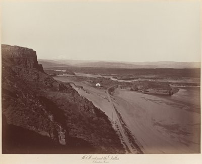 Mt. Hood en de Dalles, Columbia River door Carleton E. Watkins